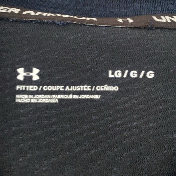 Under Armour Fitted Seamless long sleeve top size Large Navy Blue - Picture 4 of 6